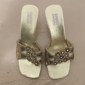 3/$25 - Gold Jeweled Heels